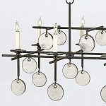 Люстра подвесная с 8-ю лампами и стеклянными круглыми подвесками Currey & Company варинант исполнения - 7 | Loft Concept в Грозном