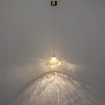 Подвесной светильник с плафоном из фактурного светло-янтарного стекла Light Ensemble варинант исполнения - 4 | Loft Concept в Грозном