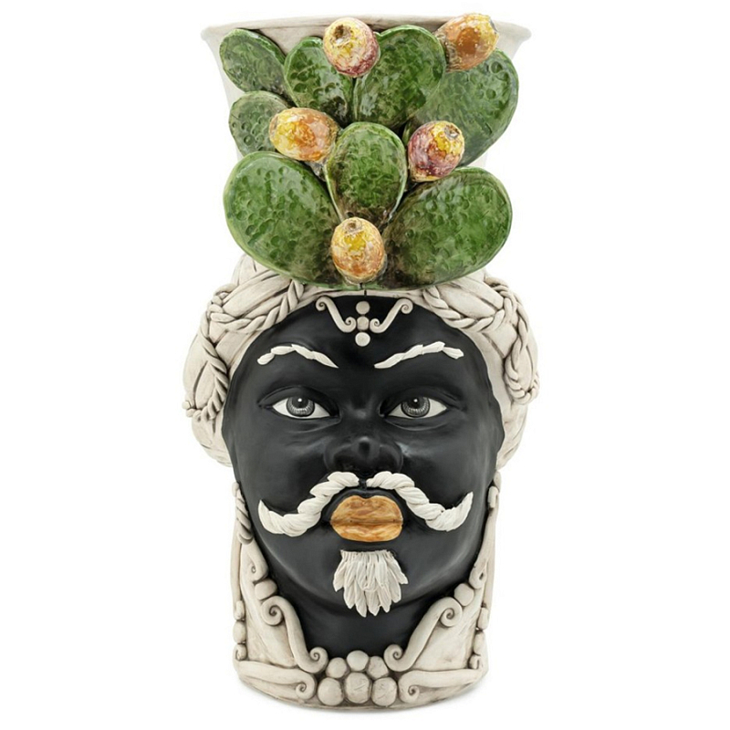 Ваза Vase Moro Man Fico Giant Черный Бежевый Зеленый Ваза Vase Moro Man Fico Giant Черный Бежевый Зеленый в Грозном | Loft Concept