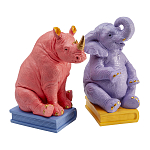 Держатель для книг Elephant and Rhinoceros Bookend варинант исполнения - 2 | Loft Concept в Грозном