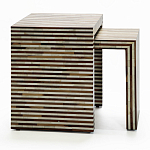 Комплект приставных столиков Stripes Set of tables Beige варинант исполнения - 1 | Loft Concept в Грозном