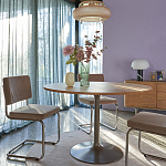 Круглый обеденный стол на одной ножке Remo Round Dining Table варинант исполнения - 6 | Loft Concept в Грозном