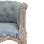 Кресло низкое в стиле прованс Louis French Armchair light blue flax варинант исполнения - 4 | Loft Concept в Грозном