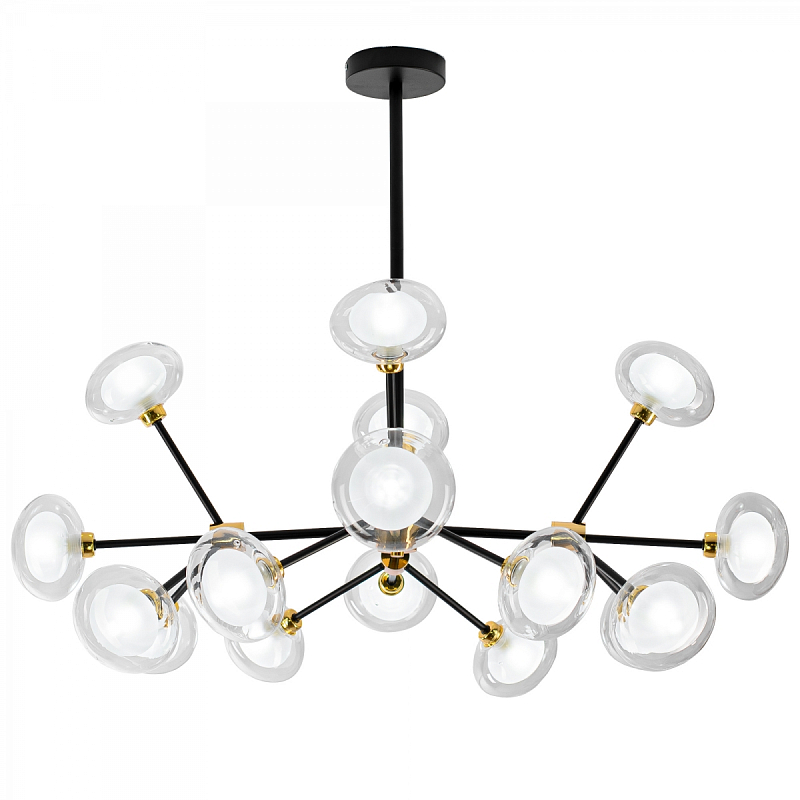 Люстра NABILA CHANDELIER Глянцевое золото Белый Черный Люстра NABILA CHANDELIER Глянцевое золото Белый Черный в Грозном | Loft Concept