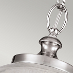 Подвесной светильник с прозрачным стеклянным плафоном в форме шара в современном стиле на цепи Feiss варинант исполнения - 4 | Loft Concept в Грозном