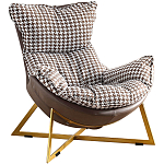 Кресло с принтом "гусиная лапка" PIED DE POULE Armchair варинант исполнения - 1 | Loft Concept в Грозном