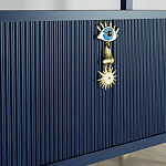 Стеллаж со стеклянными полками Elsa Dreams Blue варинант исполнения - 8 | Loft Concept в Грозном