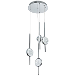 Люстра с 4-мя плафонами из хрустального шара Crystal Bubbles Chrome Hanging Lamp варинант исполнения - 1 | Loft Concept в Грозном