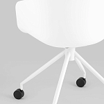 Офисное кресло из пластика с мягким сиденьем Eggshell Grey варинант исполнения - 8 | Loft Concept в Грозном