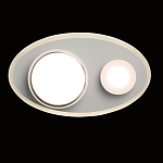 Бра овальной формы белого цвета с 2-мя лампами Lunar Pebbles варинант исполнения - 4 | Loft Concept в Грозном