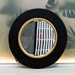 Зеркало в черной фактурной раме с золотым кантом Summon the Light варинант исполнения - 8 | Loft Concept в Грозном