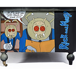 Кресло "Умный Умник" Rick and Morty graffiti chair натуральная кожа  варинант исполнения - 6 | Loft Concept в Грозном