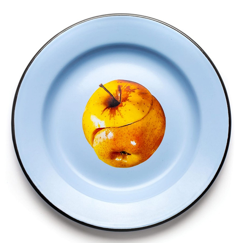 Тарелка Seletti Apple Голубой Коричневый Тарелка Seletti Apple Голубой Коричневый в Грозном | Loft Concept