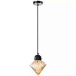 Подвесной светильник с янтарным рельефным плафоном Lamp with Frozen Glass Effect варинант исполнения - 1 | Loft Concept в Грозном