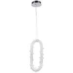 Подвесной светильник овальной формы с декором кристаллы Gilbertine Oval Crystals Hanging Lamp варинант исполнения - 2 | Loft Concept в Грозном
