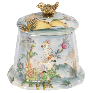 Округлая фарфоровая шкатулка Blue Garden