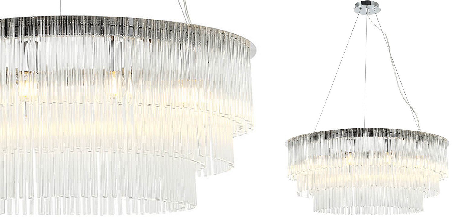 Люстра Harrison Chandelier chrome 12 lamp Люстра Harrison Chandelier chrome 12 lamp - Loft-Concept в Грозном