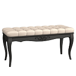 Банкетка из массива бука с бежевой обивкой из велюра Black Provence варинант исполнения - 1 | Loft Concept в Грозном