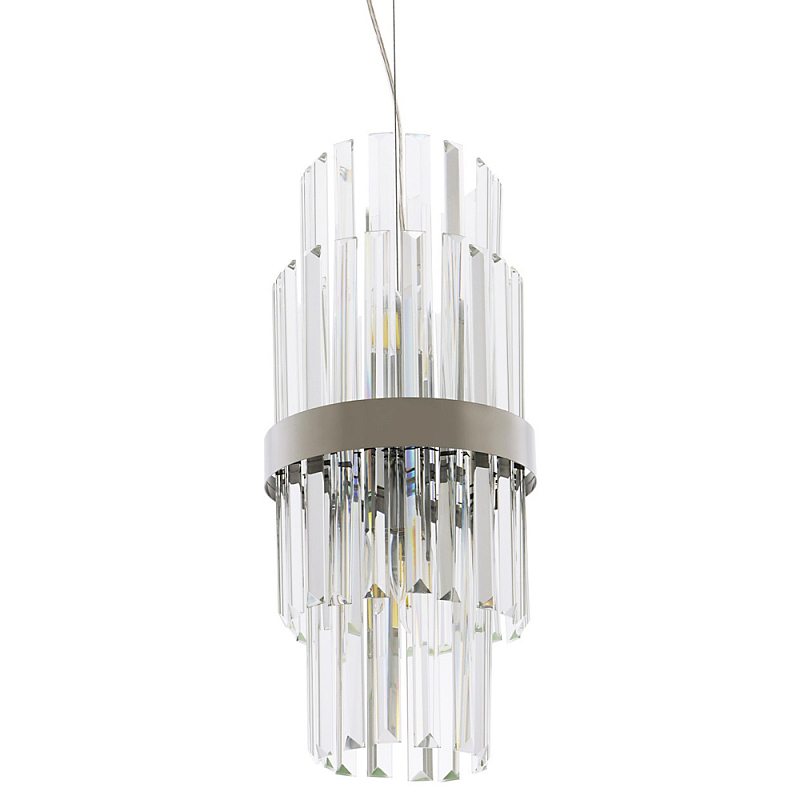 Подвесной светильник Deniel Crystal Hanging Lamp Chrome Хром Прозрачный Подвесной светильник Deniel Crystal Hanging Lamp Chrome Хром Прозрачный в Грозном | Loft Concept
