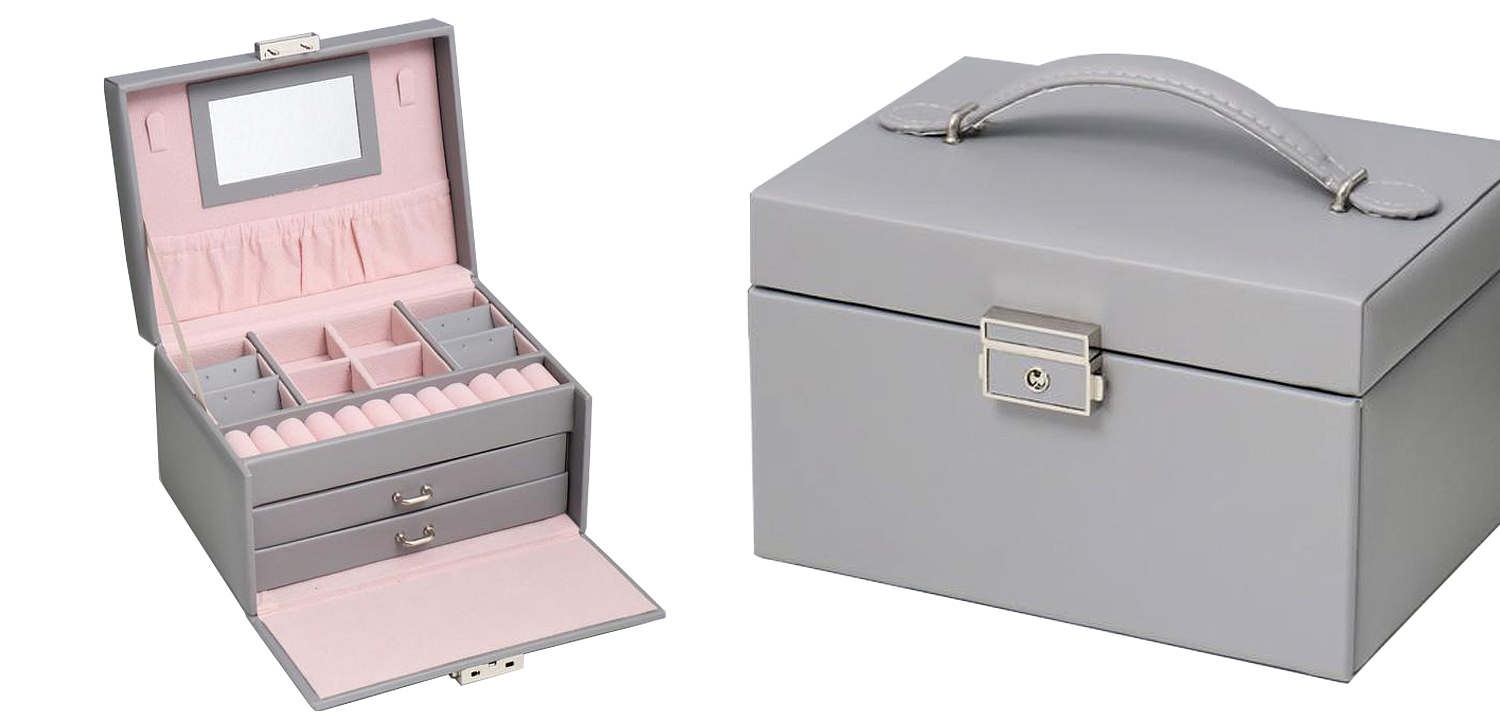 Шкатулка Graham Jewerly Organizer Box gray Шкатулка Graham Jewerly Organizer Box gray - Loft-Concept в Грозном