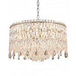 Люстра круглая с хрустальными подвесками на серебряном каркасе Roul Crystal Light варинант исполнения - 4 | Loft Concept в Грозном