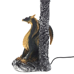Настольная лампа Дракон Dragon Black Gold Table Lamp Синий Абажур варинант исполнения - 2 | Loft Concept в Грозном