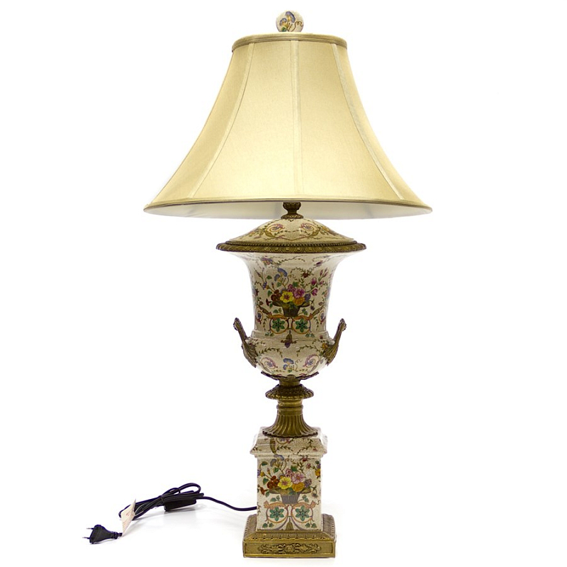 Настольная лампа Pedestal Lamp Белый Бронза Бежевый в Грозном | Loft Concept 