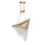 Люстра золотого цвета в форме галочки с каскадом длинных прозрачных трубок Eurofase варинант исполнения - 5 | Loft Concept в Грозном