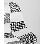 Пластиковый стул на ножках из массива бука Eames Черно-Белый Пэчворк варинант исполнения - 2 | Loft Concept в Грозном