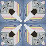 Плитка дизайнерская с узором Маска варинант исполнения - 1 | Loft Concept в Грозном