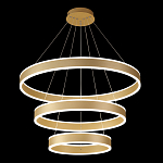 Люстра подвесная светодиодная с тремя золотистыми кольцами Ring Horizontal варинант исполнения - 2 | Loft Concept в Грозном
