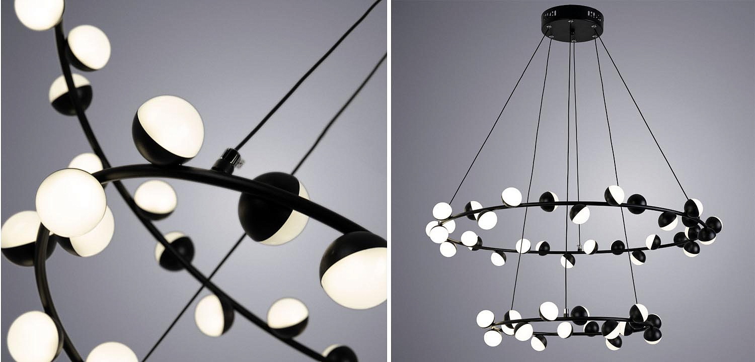 Люстра Vilelme Chandelier black double Люстра Vilelme Chandelier black double - Loft-Concept в Грозном
