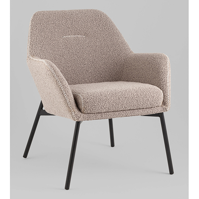 Кресло лаунж Joaquin серый Капучино  Черный в Грозном | Loft Concept 