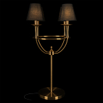 Настольная лампа на металлическом основании бронзового цвета с 4-мя черными конусовидными абажурами Dignity варинант исполнения - 2 | Loft Concept в Грозном