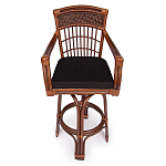 Барный стул из ротанга Eloise коричневый варинант исполнения - 2 | Loft Concept в Грозном