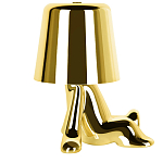 Настольная лампа фигурная золотого цвета с гладким абажуром Высота 17 см Sophia варинант исполнения - 4 | Loft Concept в Грозном