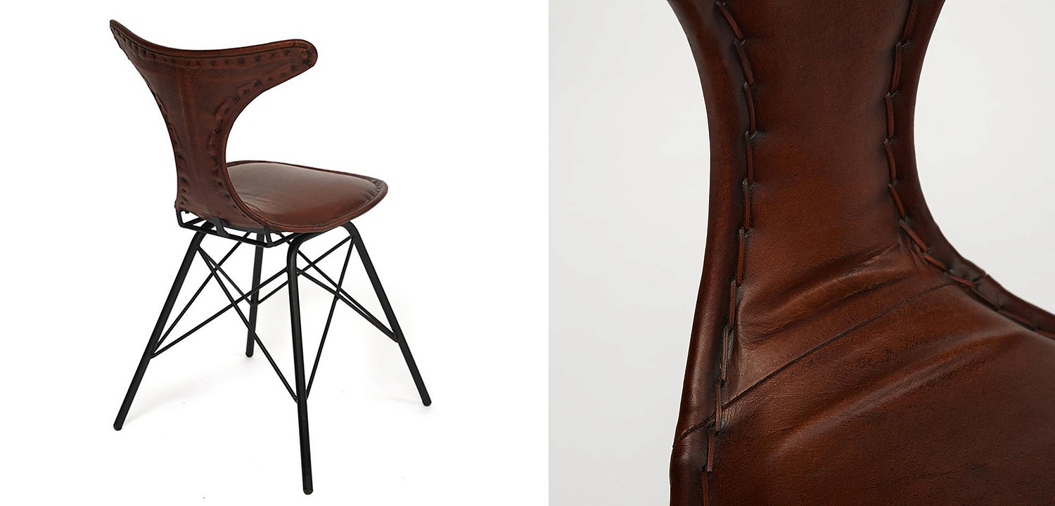 Стул Buffalo Leather Industrial Chair Стул Buffalo Leather Industrial Chair - Loft-Concept в Грозном