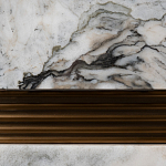 Тумба под телевизор с мраморной столешницей Uniqueness Marble варинант исполнения - 4 | Loft Concept в Грозном