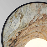 Бра круглое с каменным диском в металлической раме Sandstone Painting варинант исполнения - 2 | Loft Concept в Грозном