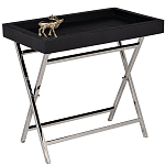 Стол сервировочный кожаный с декором в виде золотистой фигуркой лося Embodiment of Style варинант исполнения - 1 | Loft Concept в Грозном