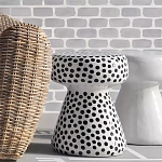 Дизайнерский журнальный стол белый в чёрный горох Gefan варинант исполнения - 1 | Loft Concept в Грозном