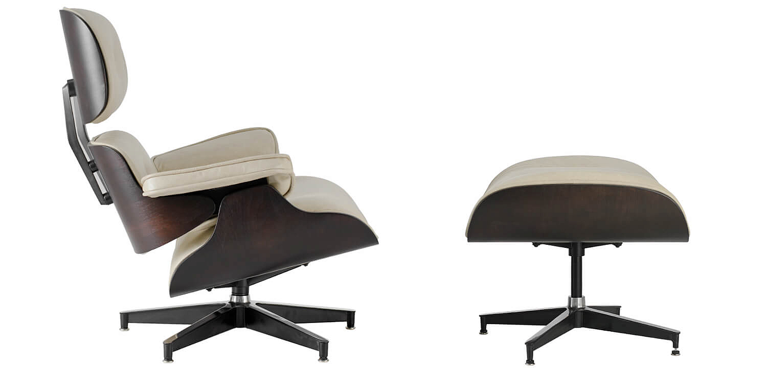 Кресло Eames Lounge Chair & Ottoman cream Кресло Eames Lounge Chair & Ottoman cream - Loft-Concept в Грозном