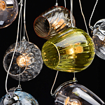 Люстра каскадная с 9-ю разноцветными стеклянными плафонами Kaleido варинант исполнения - 13 | Loft Concept в Грозном