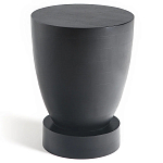 Приставной столик из массива манго Tom-tom Black варинант исполнения - 1 | Loft Concept в Грозном