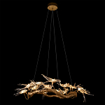 Люстра подвесная с прозрачными стеклянными птичками на ветвях Диаметр 100 см Serip Voa варинант исполнения - 3 | Loft Concept в Грозном