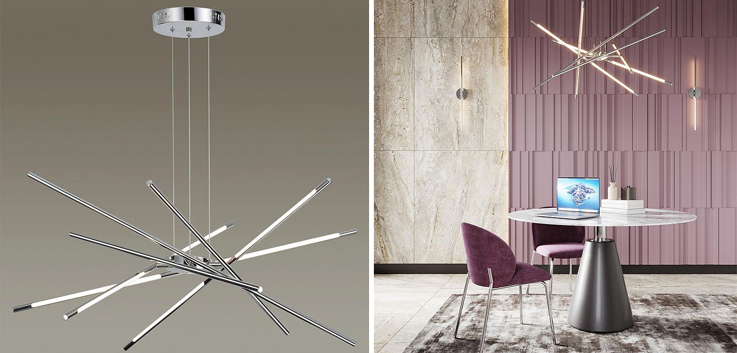 Люстра Trumpet Tube Chrome Chandelier Люстра Trumpet Tube Chrome Chandelier - Loft-Concept в Грозном