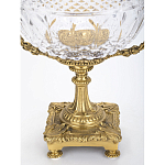 Чаша из рельефного стекла прозрачного цвета на бронзовой подставке Eden Garden варинант исполнения - 3 | Loft Concept в Грозном