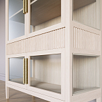 Витрина Primo со стеклянными фасадами и 2 ящиками Светлый дуб варинант исполнения - 5 | Loft Concept в Грозном