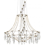 Люстра подвесная из металла с хрустальными прозрачными подвесками Quasar 81 варинант исполнения - 1 | Loft Concept в Грозном
