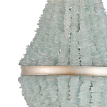 Люстра с каскадом из стеклянных декоративных элементов Shining Sea Glass варинант исполнения - 1 | Loft Concept в Грозном